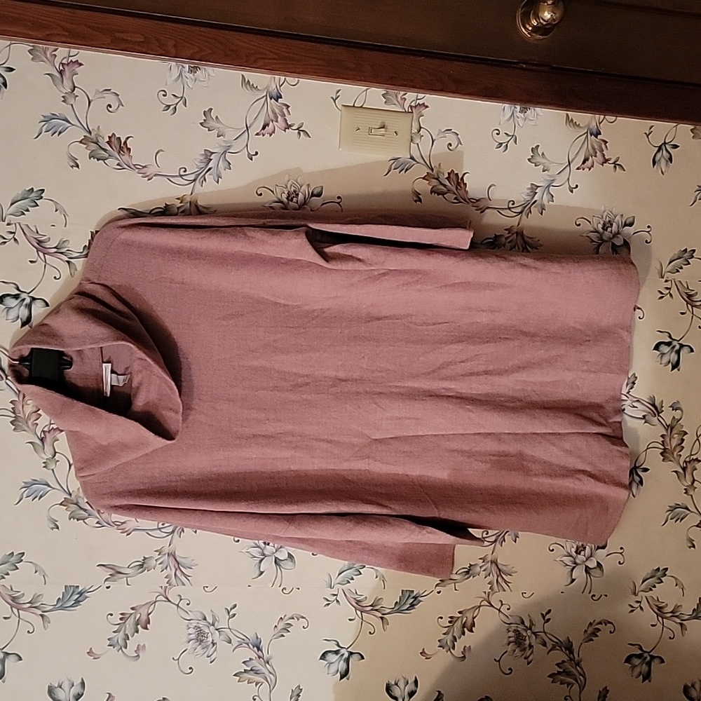 Liz Lange Maternity Mauve Turtleneck XXL 3/4 Sleeves with drop shoulder